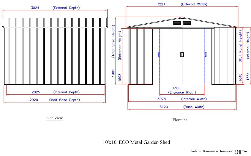 Сарай металлический ECO 320x302x196 см зеленый с белым Киев - изображение 12