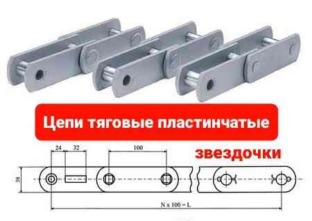 Цепь М20-1-100-1, цепи тяговые пластинчатые конвейерные Київ