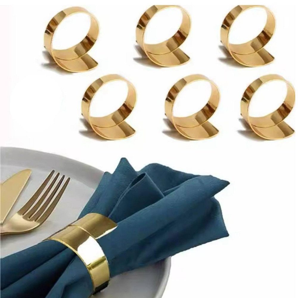 Набор колец для салфеток Leeseph Gold 6 шт Одесса - изображение 1
