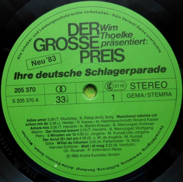 Виниловая пластинка – сборник немецких шлягеров Вінниця - зображення 3