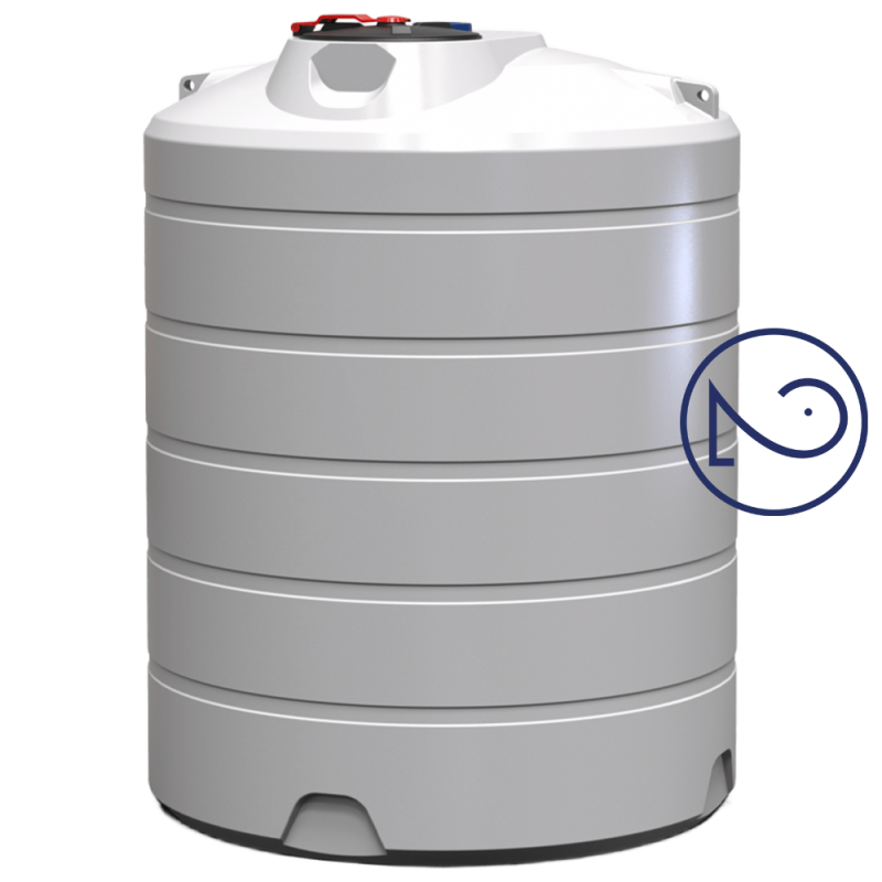 Емкость 3000 л две горловины вертикальная белая Киев - изображение 1