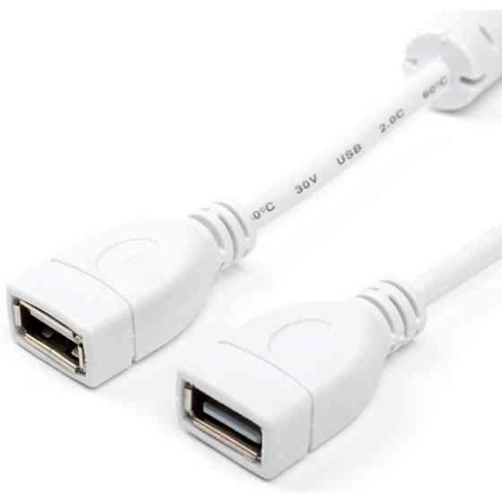 Кабель Atcom USB-USB 2.0 (F/F) 1.8m White (15647) (Код товару:41926) Харьков