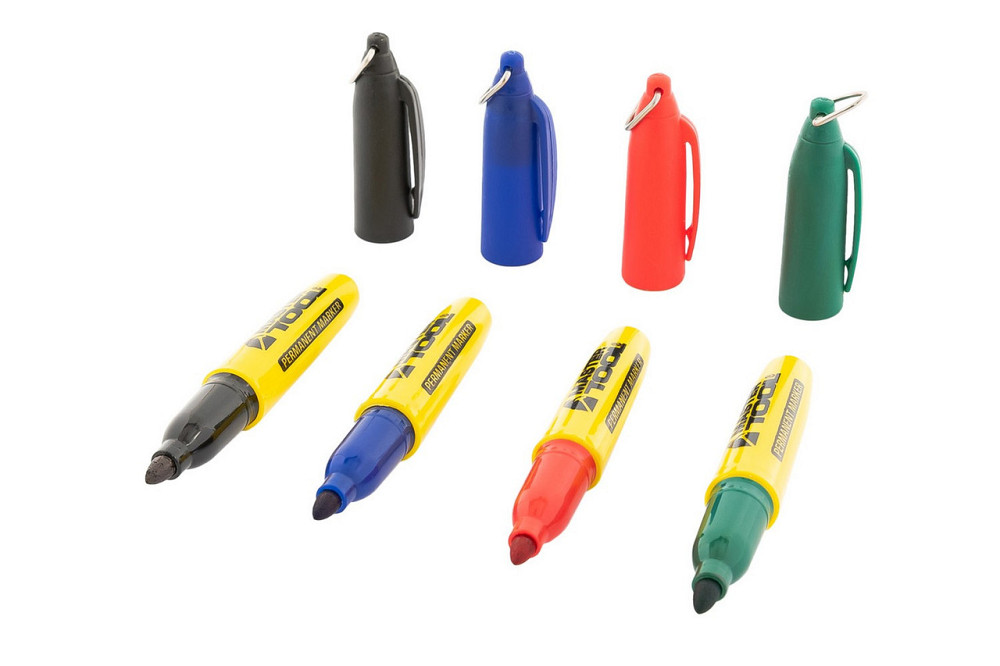 Маркер перманентный MASTERTOOL цветной набор 4шт 14-1822 Харків - зображення 3