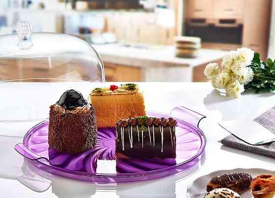 Тортовница Кристалл фиолетовая Київ