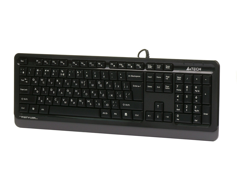 Клавиатура компьютерная проводная A4Tech Fstyler FKS10(Grey) серая Київ - зображення 2
