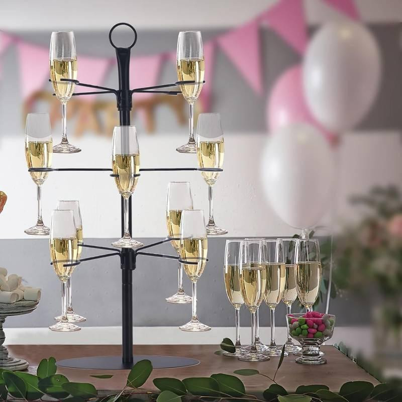 Подставка для коктейльного дерева Leeseph на 12 бокалов черная Одесса - изображение 2