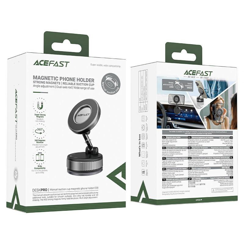 Магнитный держатель для телефона Acefast E28 Auto Fix 360° Херсон - зображення 6