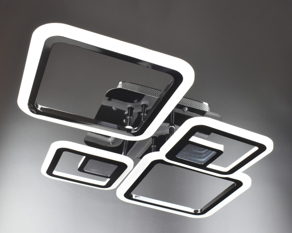 Люстра стельова LED з пультом A2720/2+2-3D-bk Чорний 10х48х71 см. Киев - изображение 1
