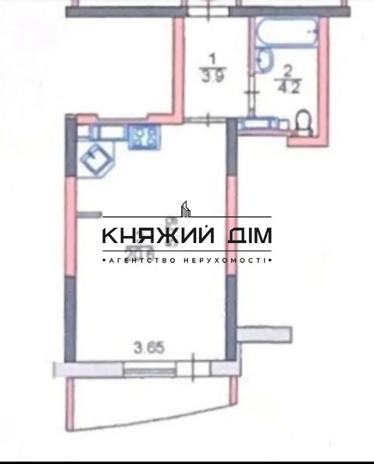 Продаж 1-кімнатної квартири ЖК Райдужний, код 21147039 Київ - зображення 11