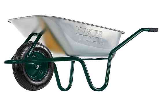 Тачка садово-строительная MASTERTOOL D-1 одноколесная 100 л/160 кг колесо пневматическое с камерой P Харьков
