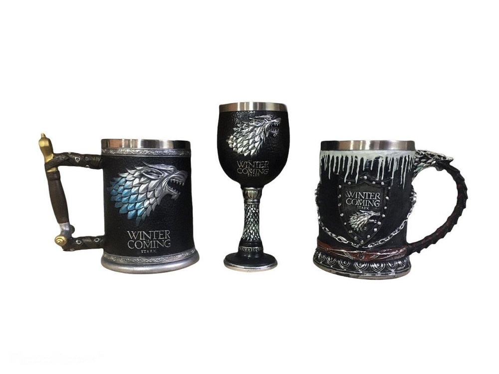 Подарочный набор Чашка Бокал 3 Игра Престолов Старк (код 00324) Київ - зображення 5