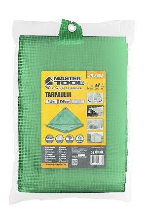 Тент MASTERTOOL LENO GREEN 4х6 м 150 г/м² 89-3406 Харків - зображення 2