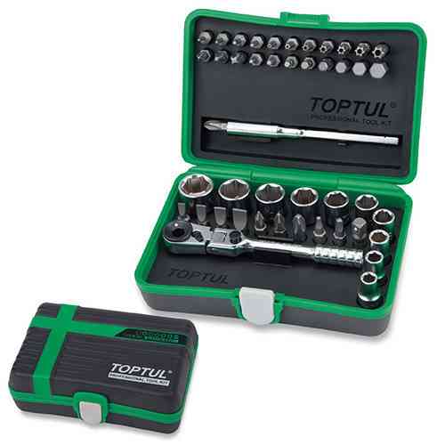 Набор бит и головок с трещоткой TOPTUL 1/4" 41ед. (12-гр.) GADW4502 Харків