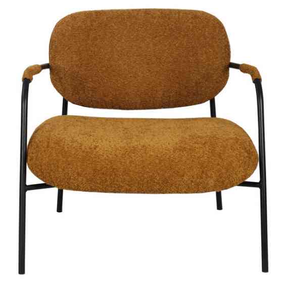 Сучасне крісло в оббивці букле помаранчевого та зеленому кольору Ніка Дніпро