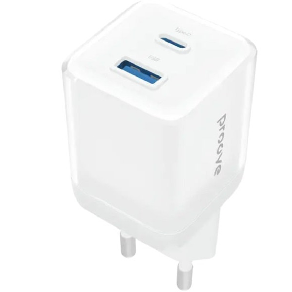 Мережевий зарядний пристрій Proove Pure GaN Plus 30W (Type-C + USB) White (WCPU30111202) (Код товару Харьков - изображение 1