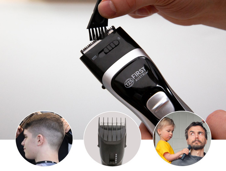 Машинка для стрижки волос в наборе First FA-5676-6 3 Вт черная Київ - зображення 4