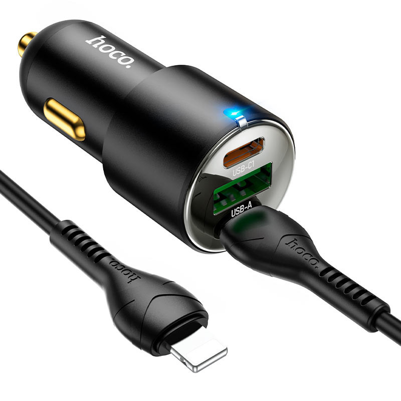 АЗУ Hoco NZ6 PD45W (2Type-C/1USB) + Type-C to Lightning Херсон - изображение 3