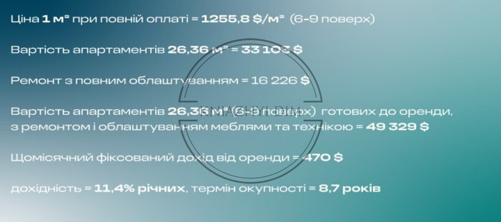 БЕЗ КОМІСІЇ! Апарт-готель під інвестицію. ст. м.Харківська 5хв. Код об’єкта 24311 Киев - изображение 9