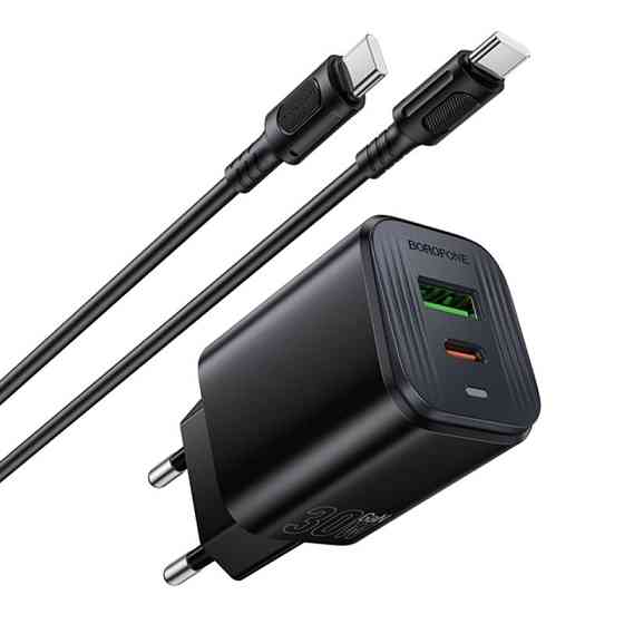 СЗУ Borofone BAS85A Star PD30W+QC3.0 (1USB-A/1C) + кабель Type-C to Type-C Херсон