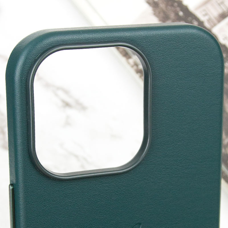 Кожаный чехол Leather Case (AAA) with MagSafe and Animation для Apple iPhone 14 Pro (6.1") Херсон - зображення 8