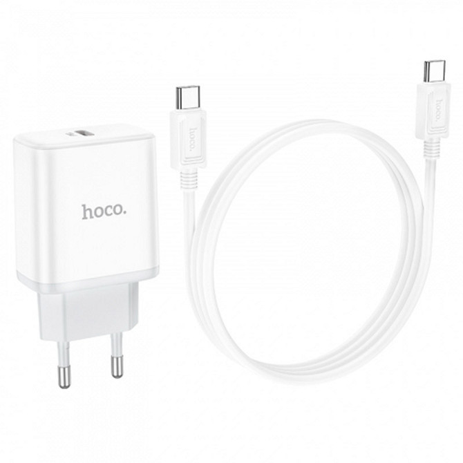 СЗУ Hoco C104A PD20W (1USB-C) + кабель Type-C to Type-C Херсон - изображение 2