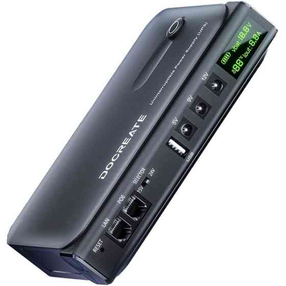 DM Портативне джерело живлення для роутера Docreate 36W DC1036L UPS (No battery) Black EU Харків