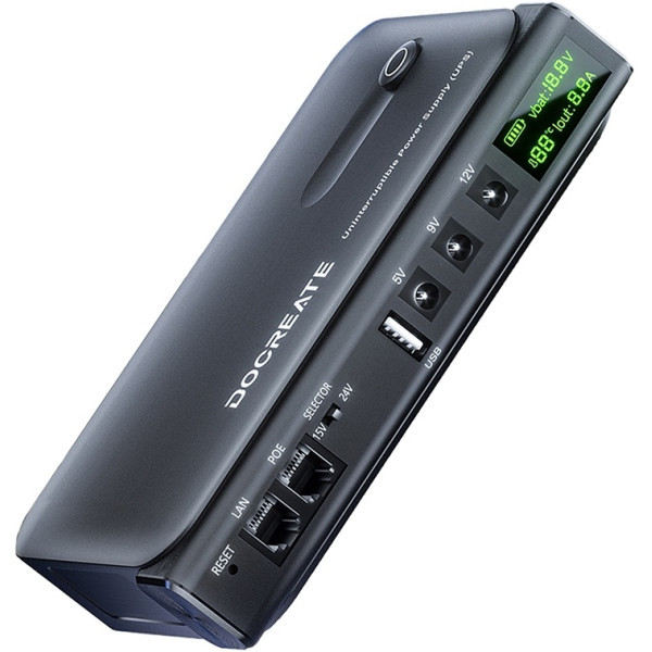 DM Портативне джерело живлення для роутера Docreate 36W DC1036L UPS (No battery) Black EU Харків - зображення 1