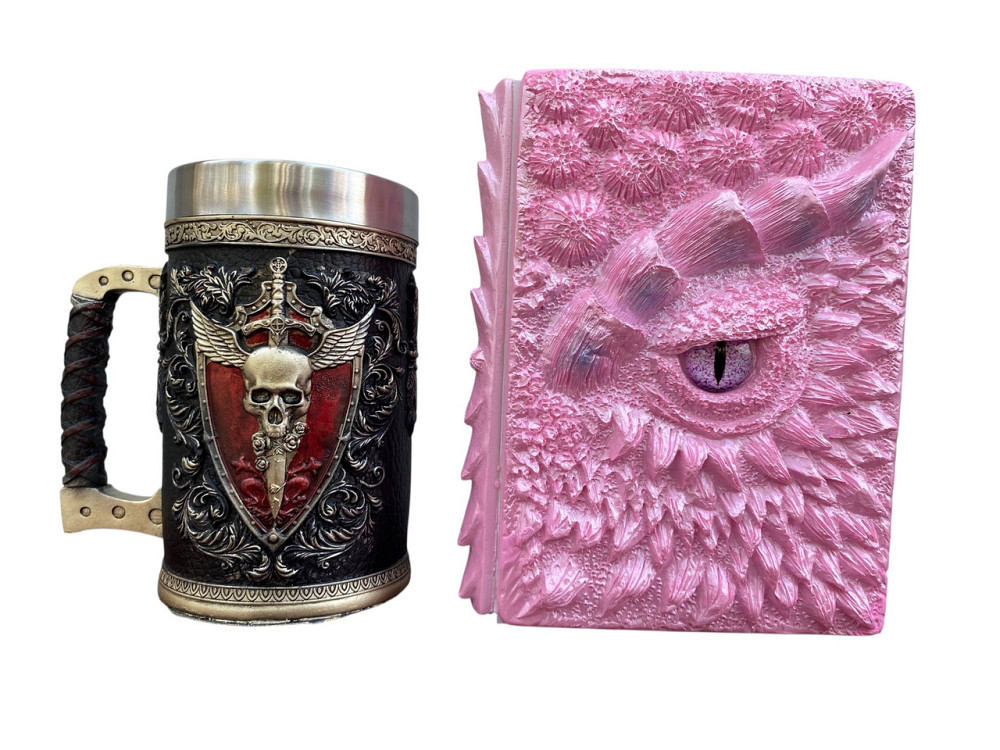 Подарочный набор Кружка 3 Крылатая Череп и Блокнот 3 «Дракон Единорога» Киев - изображение 1