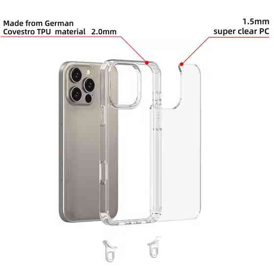 Чехол TPU Transparent with Straps для Apple iPhone 13 Pro Max (6.7") Херсон