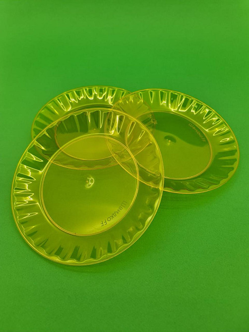 Стекловидная тарелка желтая 160мм, Юнита, 10 шт\пач Харків - зображення 2