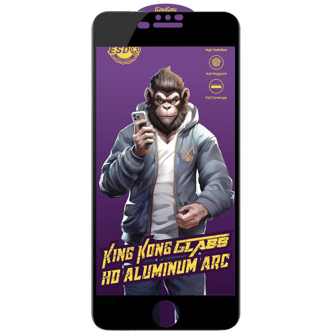 Защитное стекло 5D Anti-static Purple (тех.пак) для Apple iPhone 7 plus / 8 plus (5.5") Херсон - изображение 1