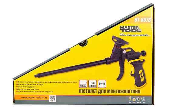 Пистолет для монтажной пены MASTERTOOL ПРОФИ 180 мм с тефлоновым покрытием 81-8673 Харків