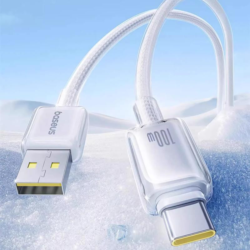 Дата кабель Baseus Crystal USB to Type-C 100W (2m) (E04279) Херсон - изображение 2