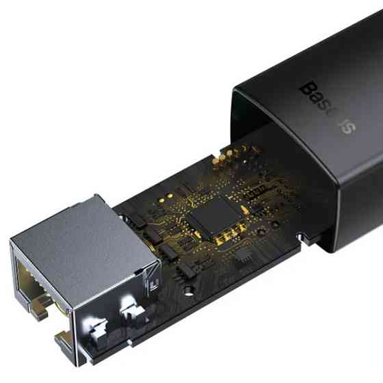 Адаптер Baseus Lite Ethernet Adapter USB-A to RJ45 Black (WKQX000101) (Код товару:41959) Харків