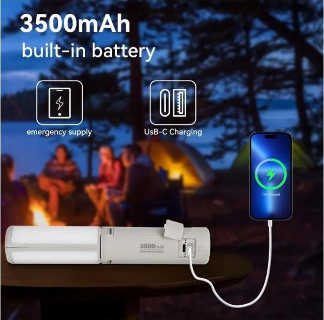 Водостійкий зарядний ліхтар 3600mAh, до 8 годин роботи Киев - изображение 3