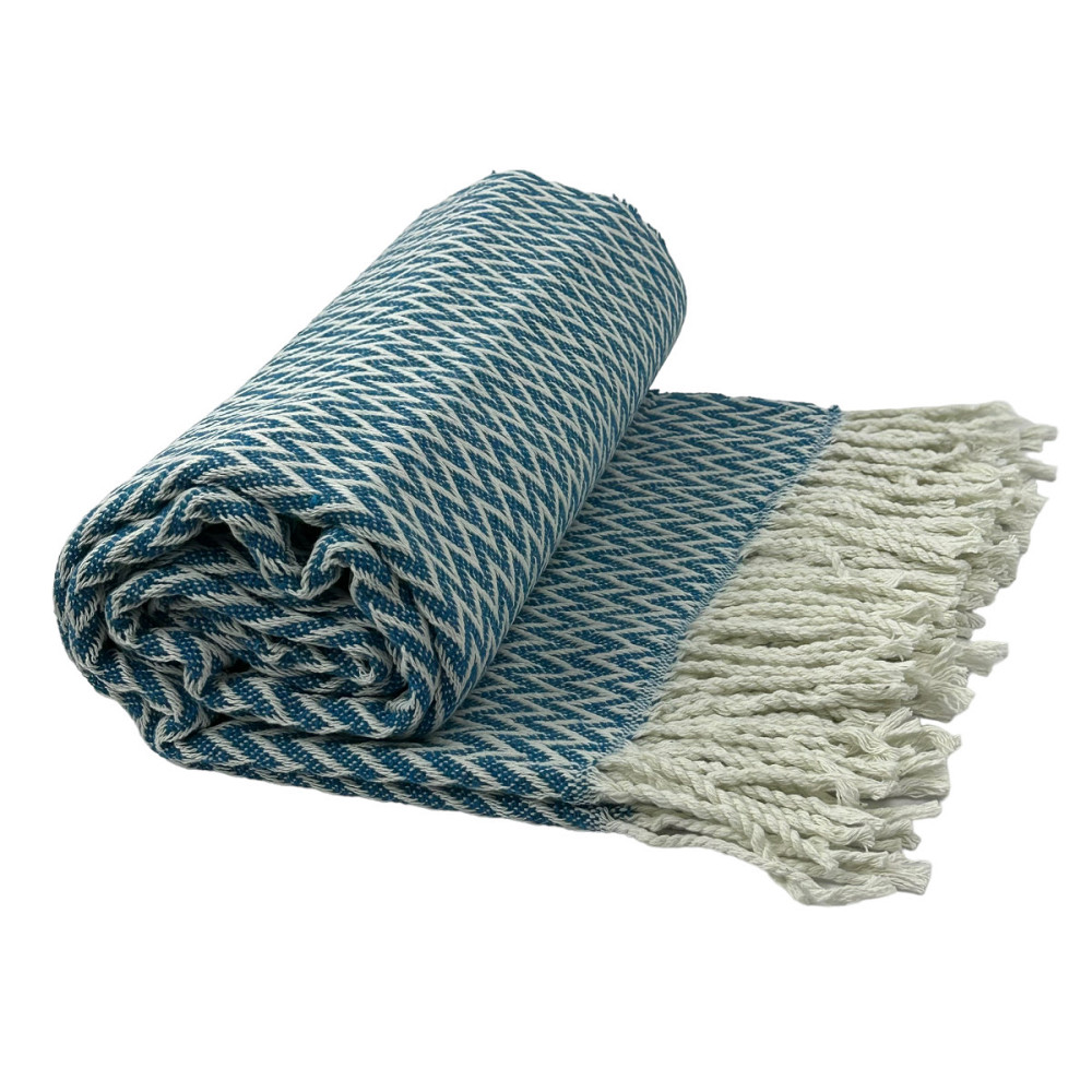 Бавовняний плед Vladi Valencia Владі Валенсія 3136 Блакитний 140х200 Коттон 50% Київ - зображення 1