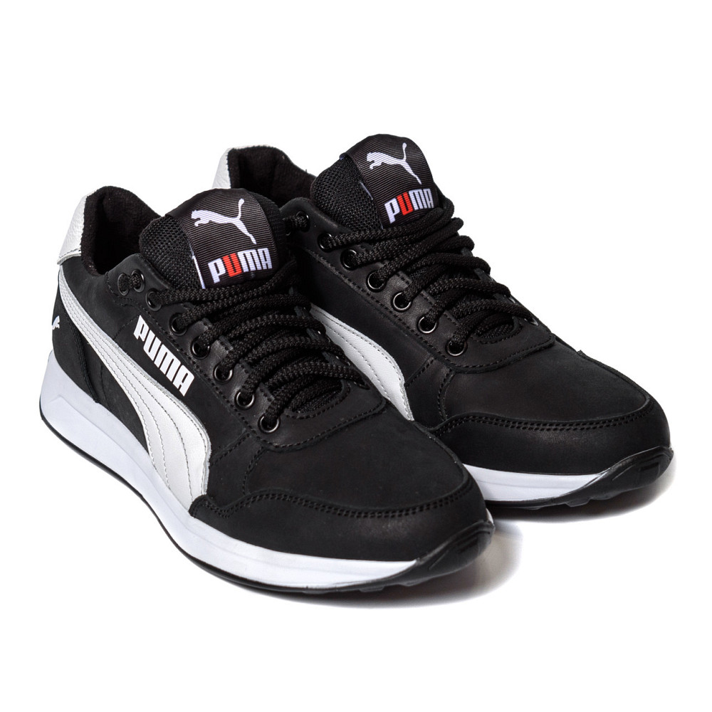 Мужские кожаные кроссовки  Pm Classic Leather  Black Київ - зображення 3