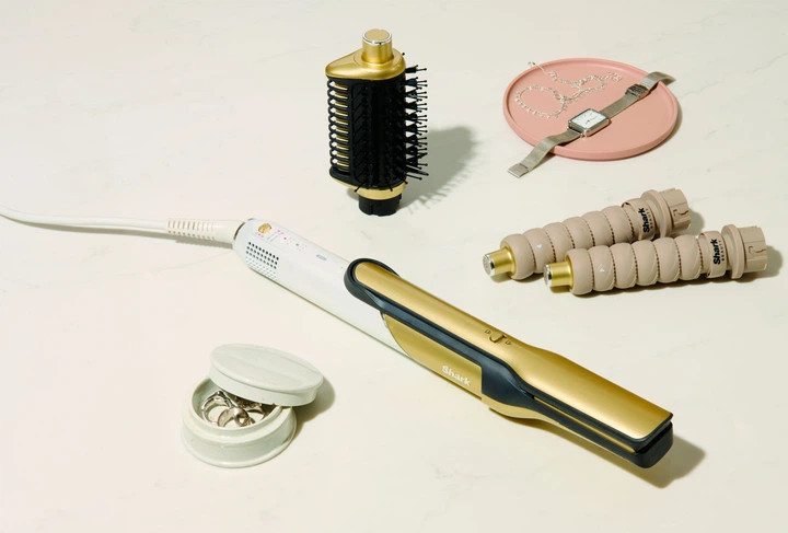 Стайлер для волос Shark Glam Sleek Straight Waves & Curls Multi-styler HD6051SEU 1500 Вт золотистый Київ - зображення 4