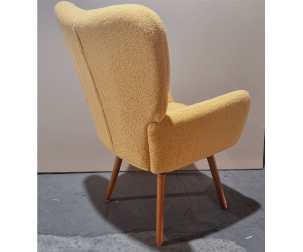 Крісло Флор тканина жовта букле тедді Днепр - изображение 9