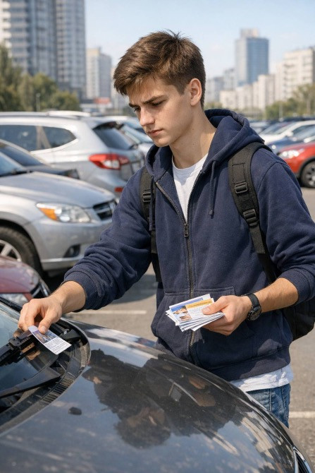 Розклейка оголошень Київ | Розноска під двірники авто | Реклама по місту | Promo Service Kyiv Київ - зображення 2