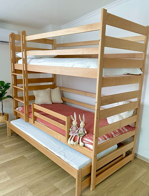 Ліжко- трансформер 1+2 з масиву бука Червоноград - изображение 2