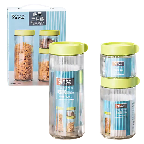 Набор стеклянных емкостей SNT 3 шт Одесса - изображение 1