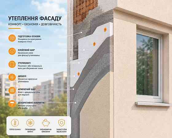 Фасадні роботи "Під Ключ" Кропивницкий