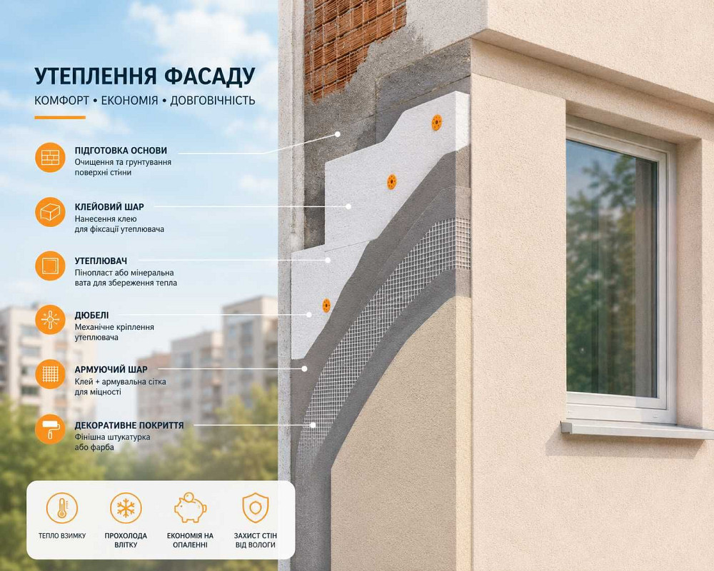 Фасадні роботи "Під Ключ" Кропивницкий - изображение 2