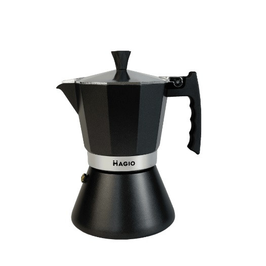 Гейзерна кавоварка Magio MG-1006 450 мл 9 чашок чорна Київ - зображення 1