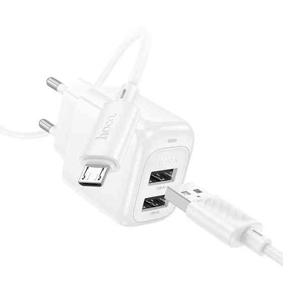 СЗУ Hoco CS51A Surplus (2USB-A) + кабель USB to MicroUSB Херсон