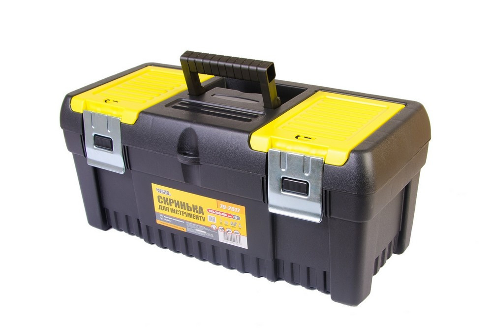 Ящик для инструментов MASTERTOOL с металлическими замками органайзеры 17" 425х200х185 мм 79-2517 Харків - зображення 1