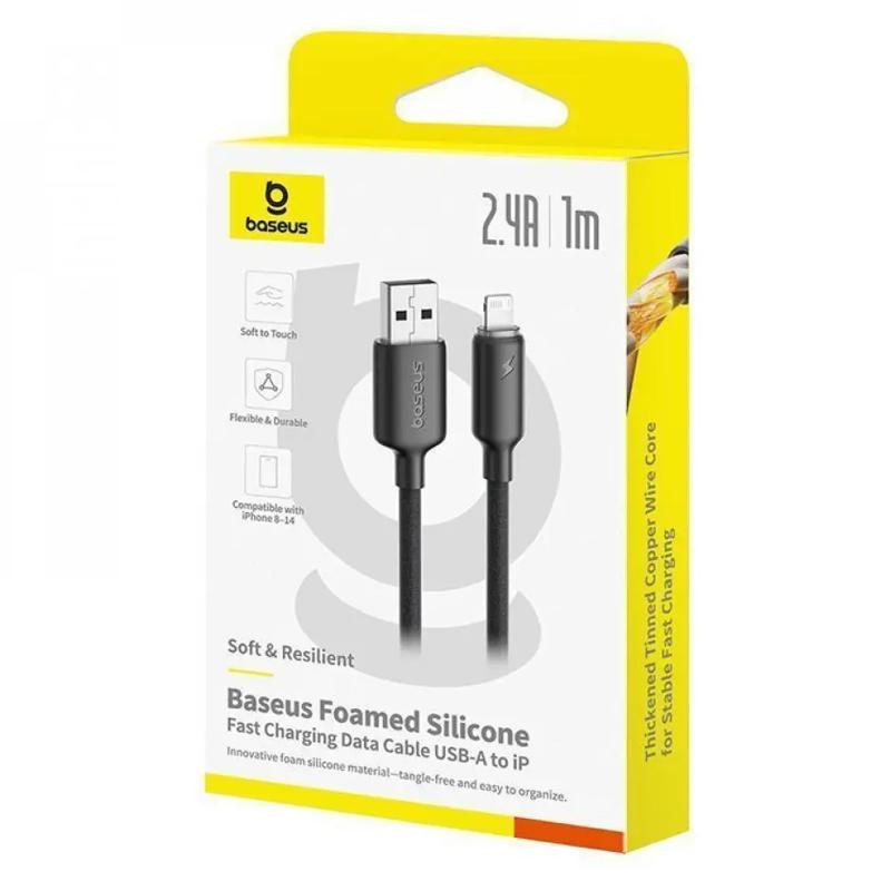 Дата кабель Baseus Foamed Silicone USB to Lightning 2.4A (1m) (E04269) Херсон - изображение 2