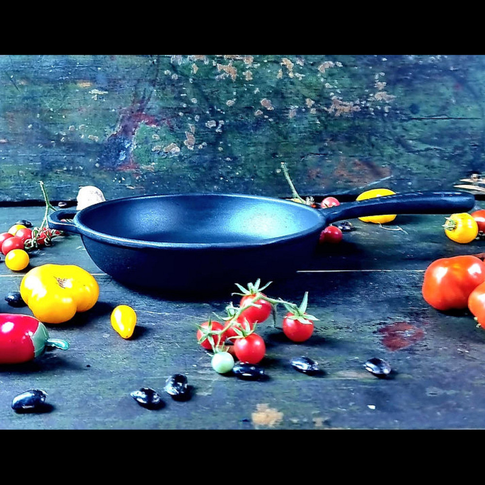 Сковорода чугунная Maysternya с чугунной ручкой 16 см Т201 Одесса - изображение 9