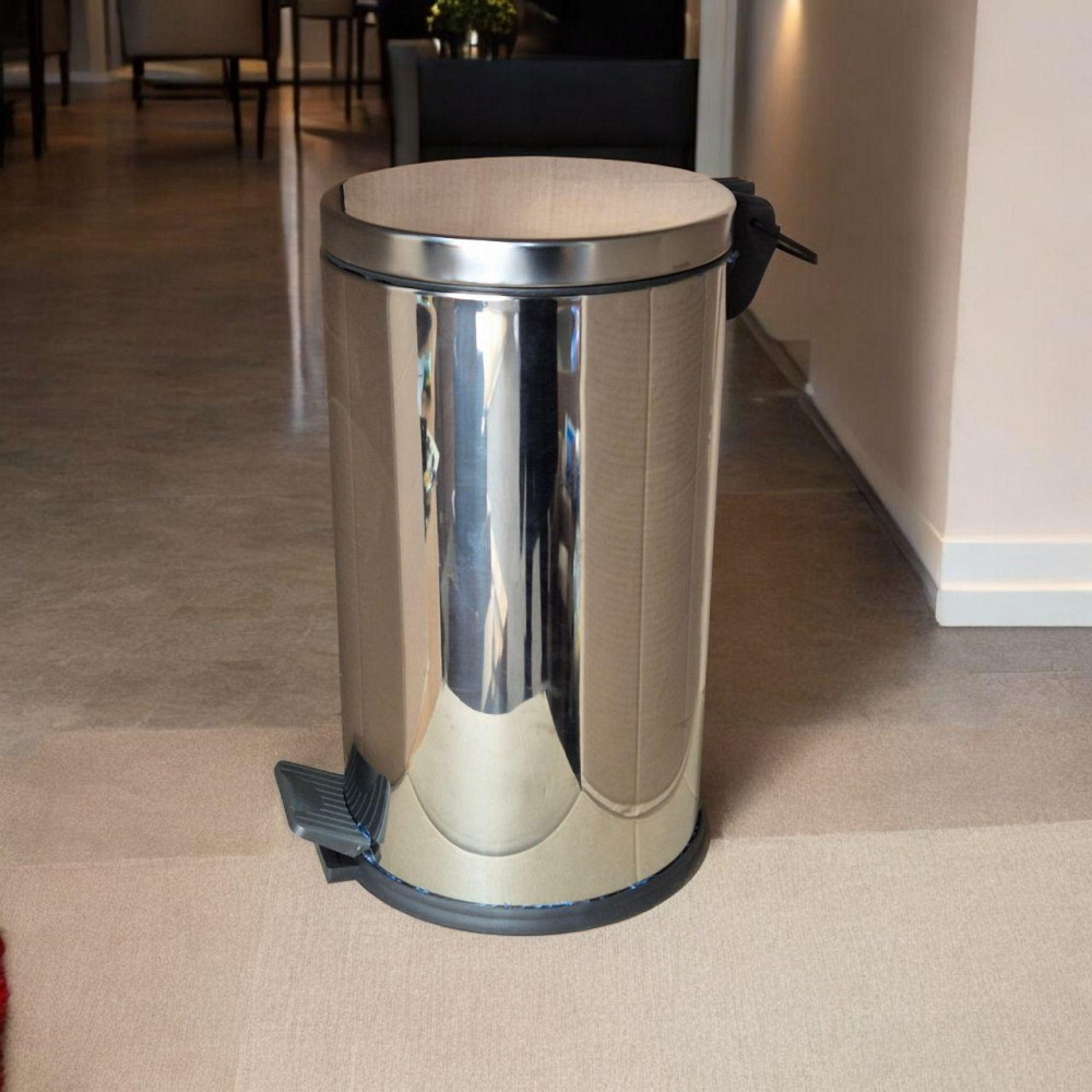 Ведро из нержавеющей стали с педалью,16 л, глянец (0106) Киев - изображение 2